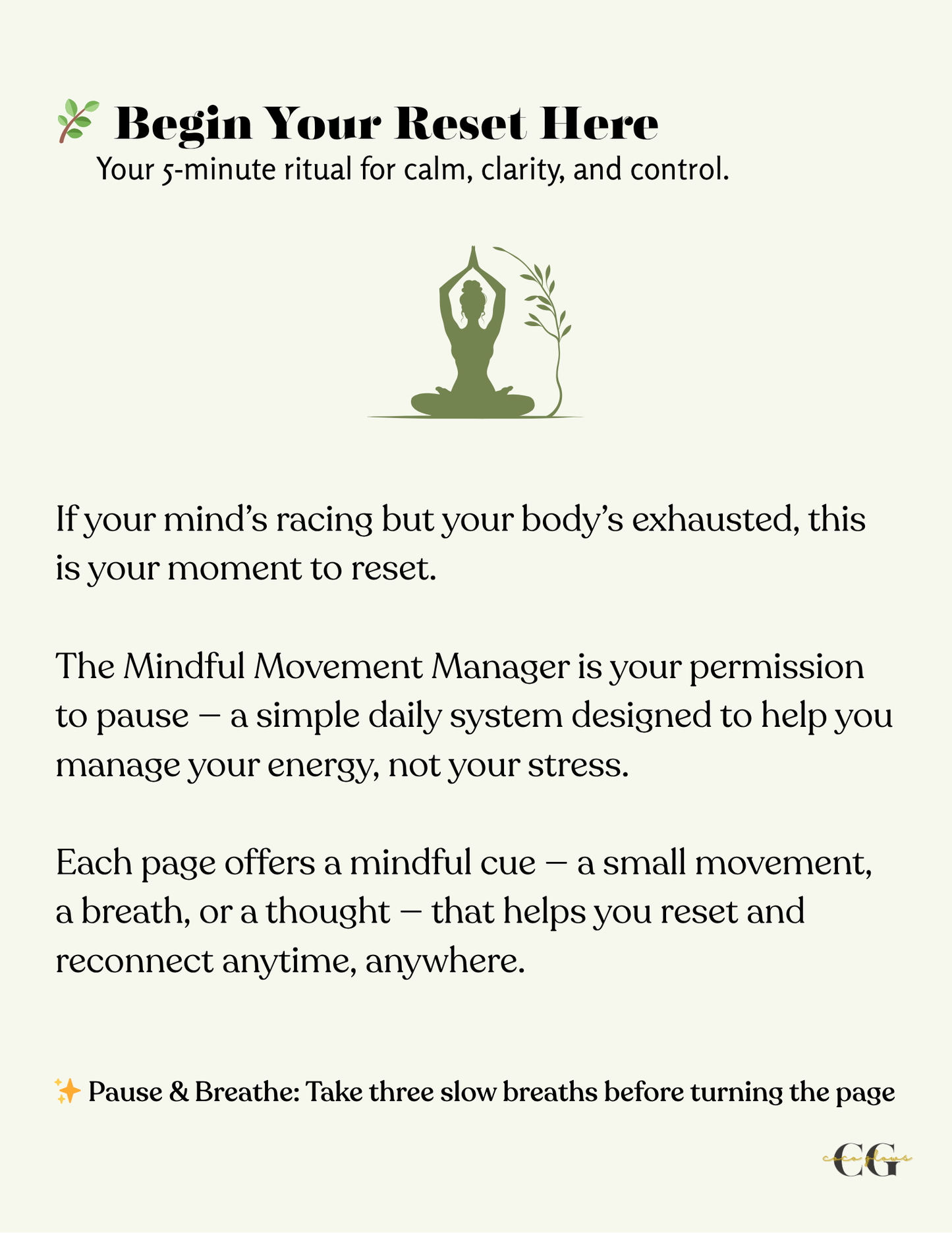 The Mindful Movement Manager